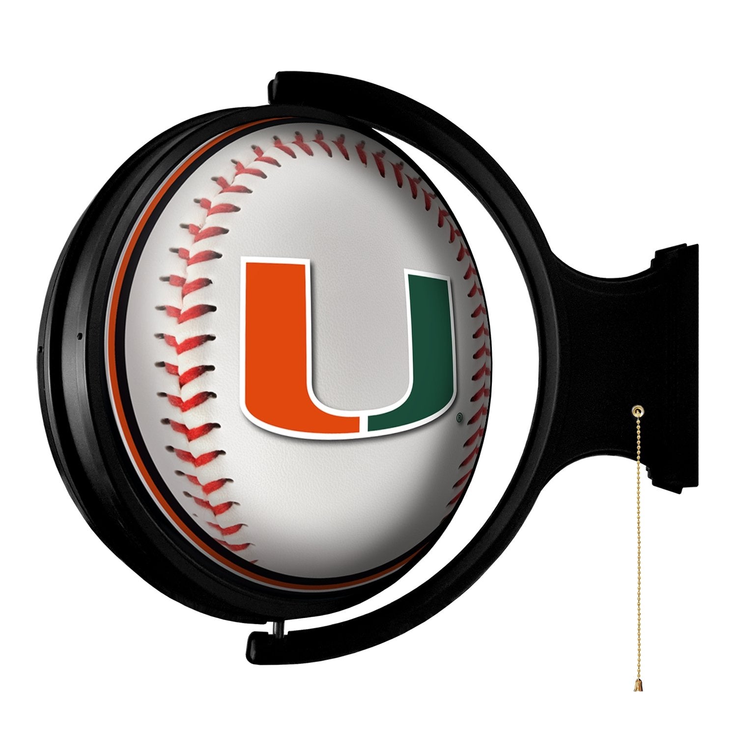 Miami Hurricanes Baseball - Lighted Rotating Wall Sign - The Fan-Brand