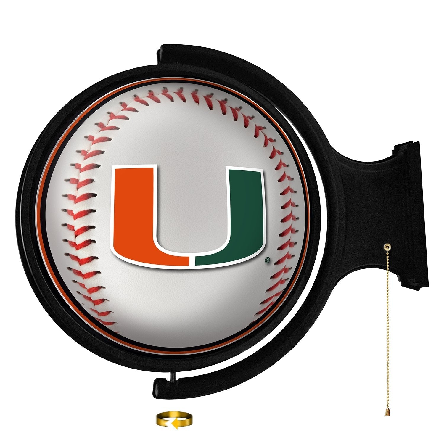 Miami Hurricanes Baseball - Lighted Rotating Wall Sign - The Fan-Brand