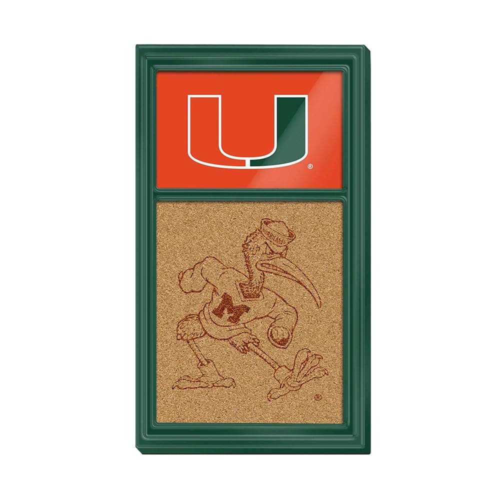 Miami Hurricanes Dual Logo - Cork Note Board - The Fan-Brand