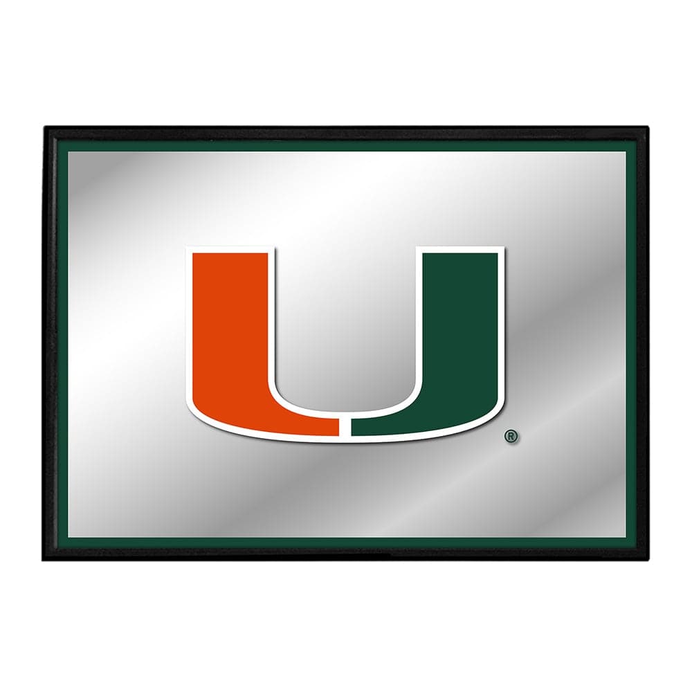 Miami Hurricanes Framed Mirrored Wall Sign - The Fan-Brand