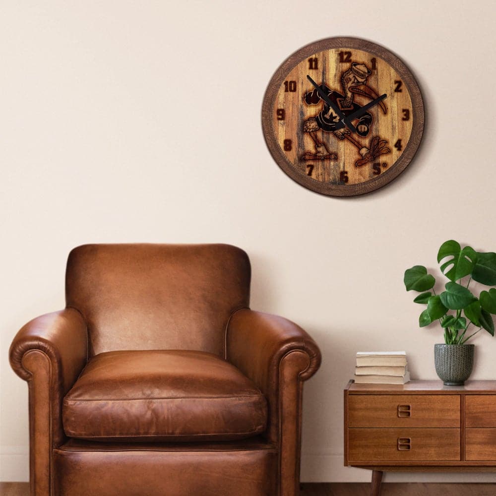 Miami Hurricanes Mascot - "Faux" Barrel Top Wall Clock - The Fan-Brand