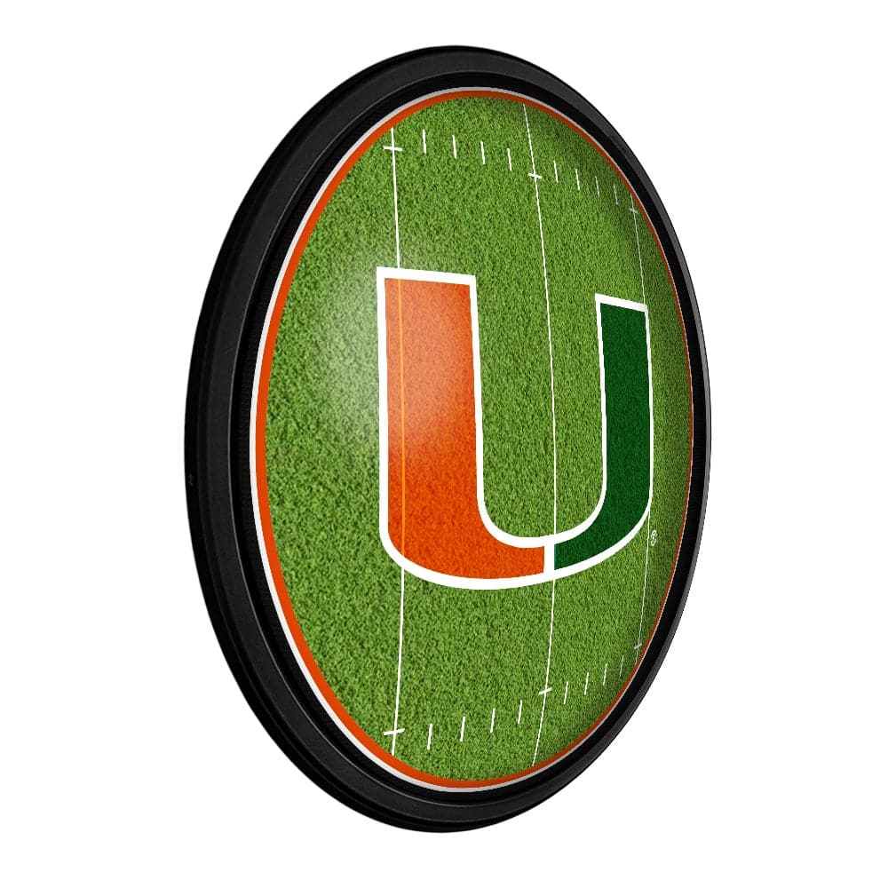 Miami Hurricanes On the 50 - Slimline Lighted Wall Sign - The Fan-Brand