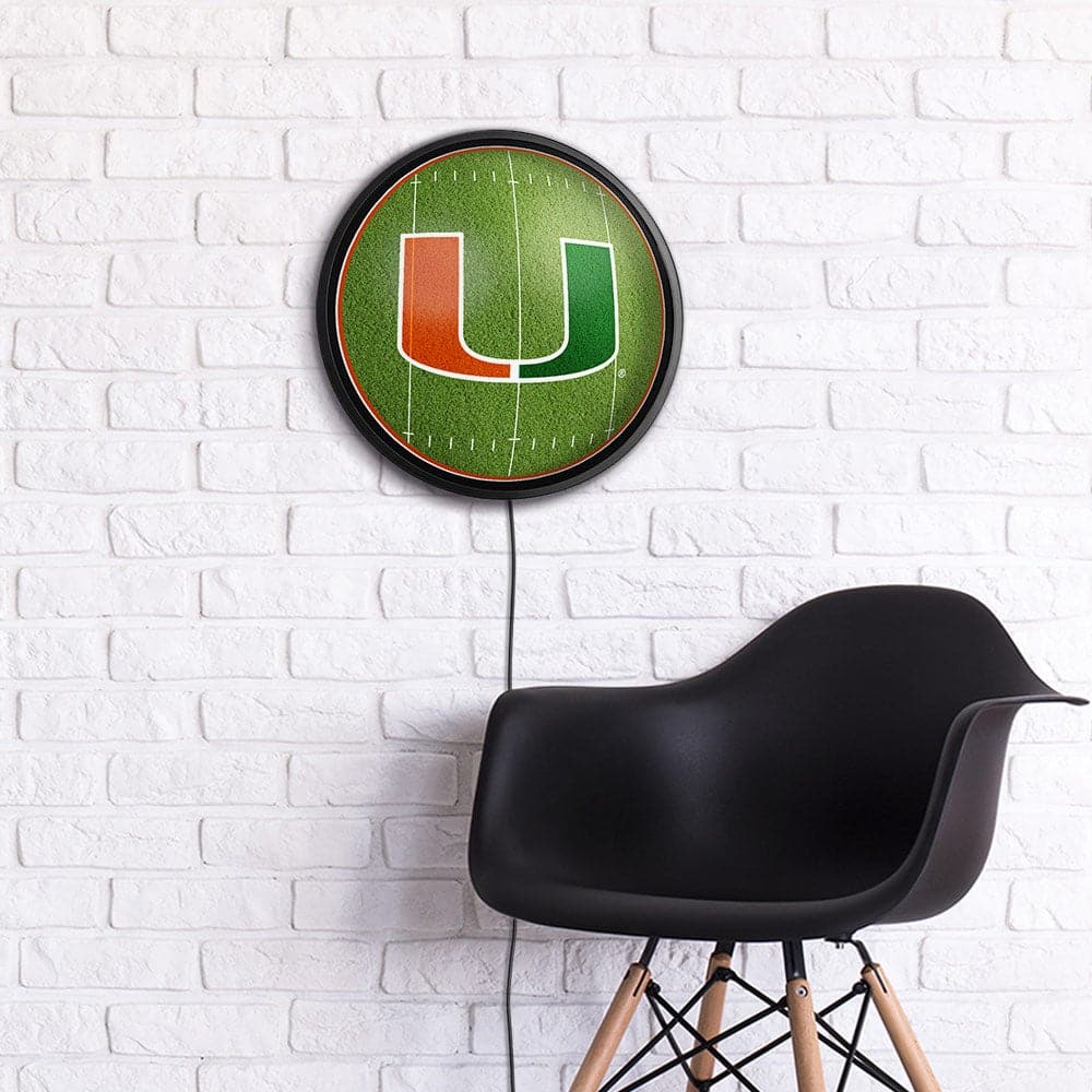 Miami Hurricanes On the 50 - Slimline Lighted Wall Sign - The Fan-Brand