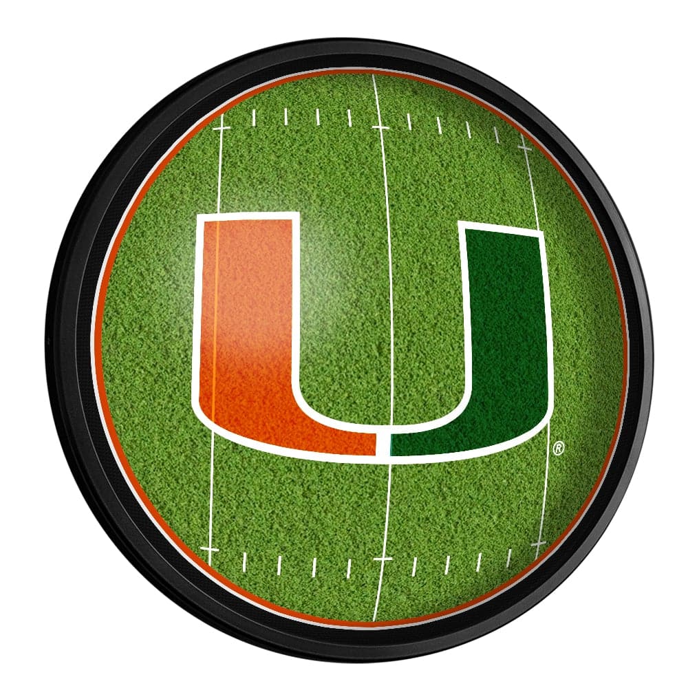 Miami Hurricanes On the 50 - Slimline Lighted Wall Sign - The Fan-Brand