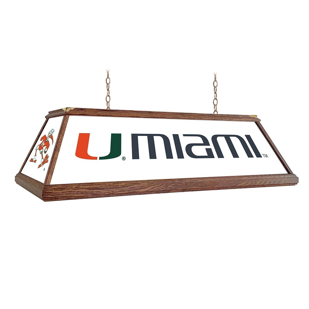 Miami Hurricanes Premium Wood Pool Table Light - The Fan-Brand