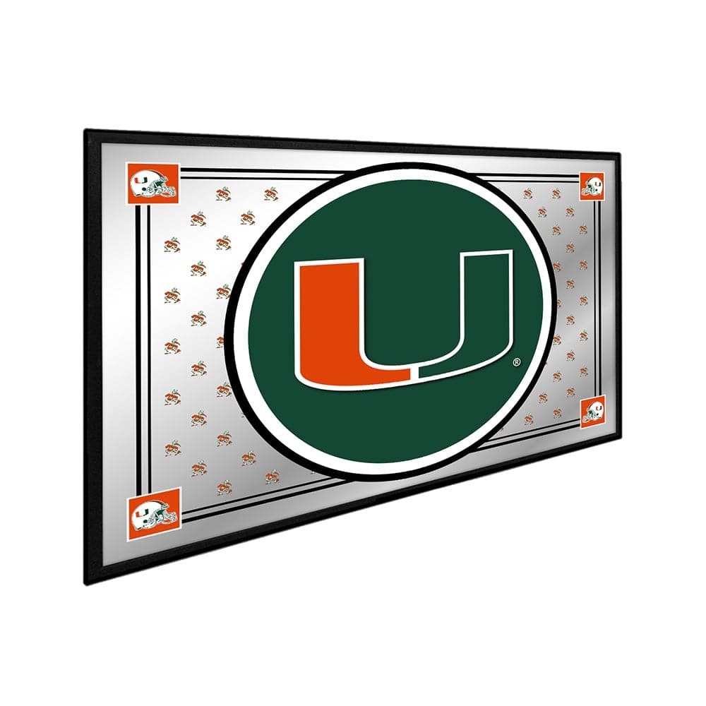 Miami Hurricanes Team Spirit - Framed Mirrored Wall Sign - The Fan-Brand
