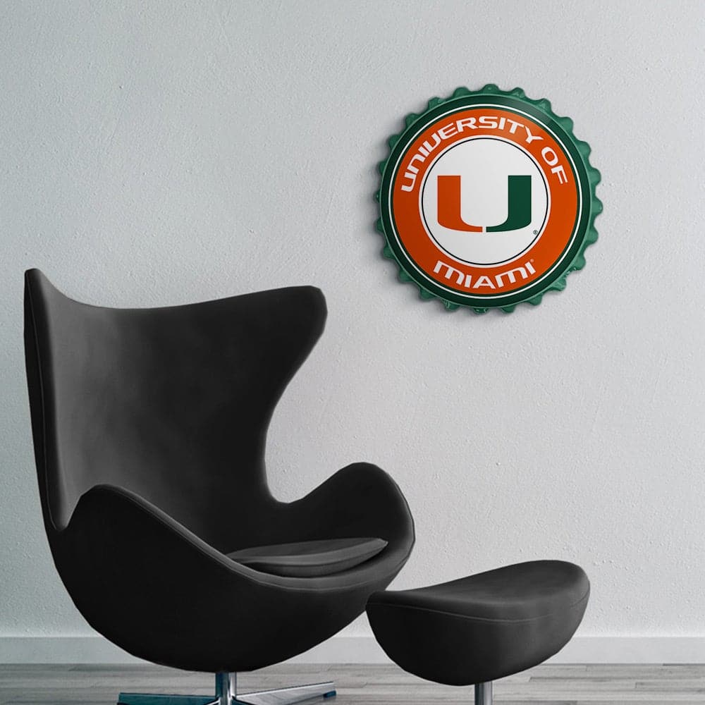 Miami Hurricans Bottle Cap Wall Sign - The Fan-Brand