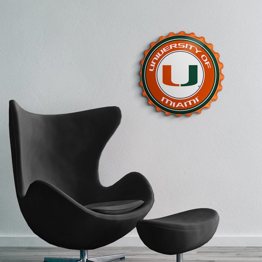 Miami Hurricans Bottle Cap Wall Sign - The Fan-Brand