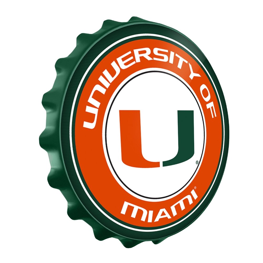 Miami Hurricans Bottle Cap Wall Sign - The Fan-Brand
