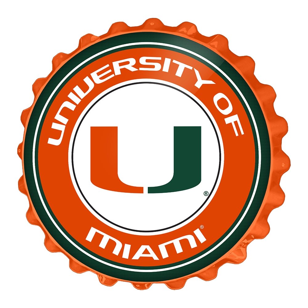 Miami Hurricans Bottle Cap Wall Sign - The Fan-Brand