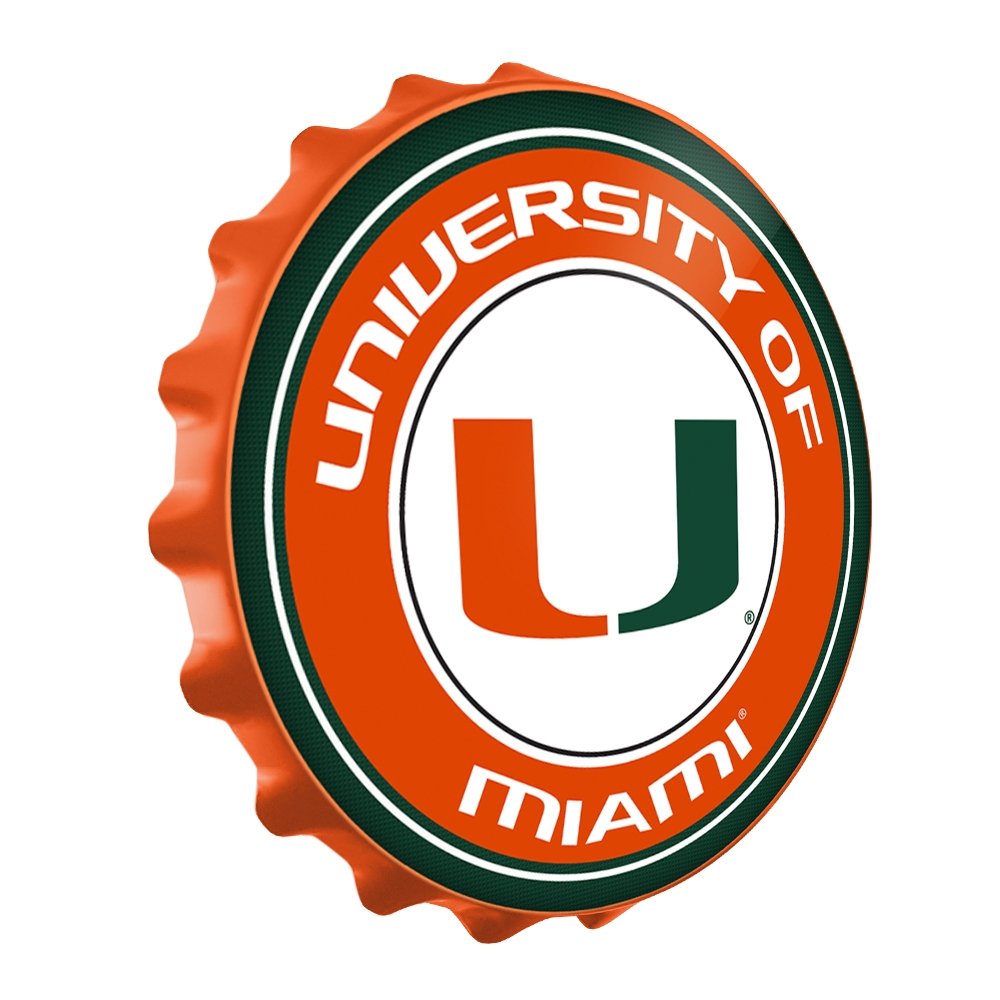 Miami Hurricans Bottle Cap Wall Sign - The Fan-Brand