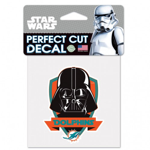 Miami Dolphins Star Wars Darth Vader Die Cut Decal - 4 inch