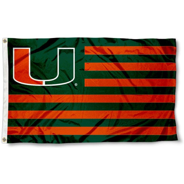 Miami Hurricanes 3x5 Banner Flag - U American Style