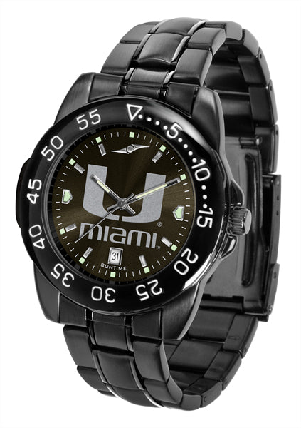Miami Hurricanes FantomSport AnoChrome Gunmetal Black Faceplate Watch