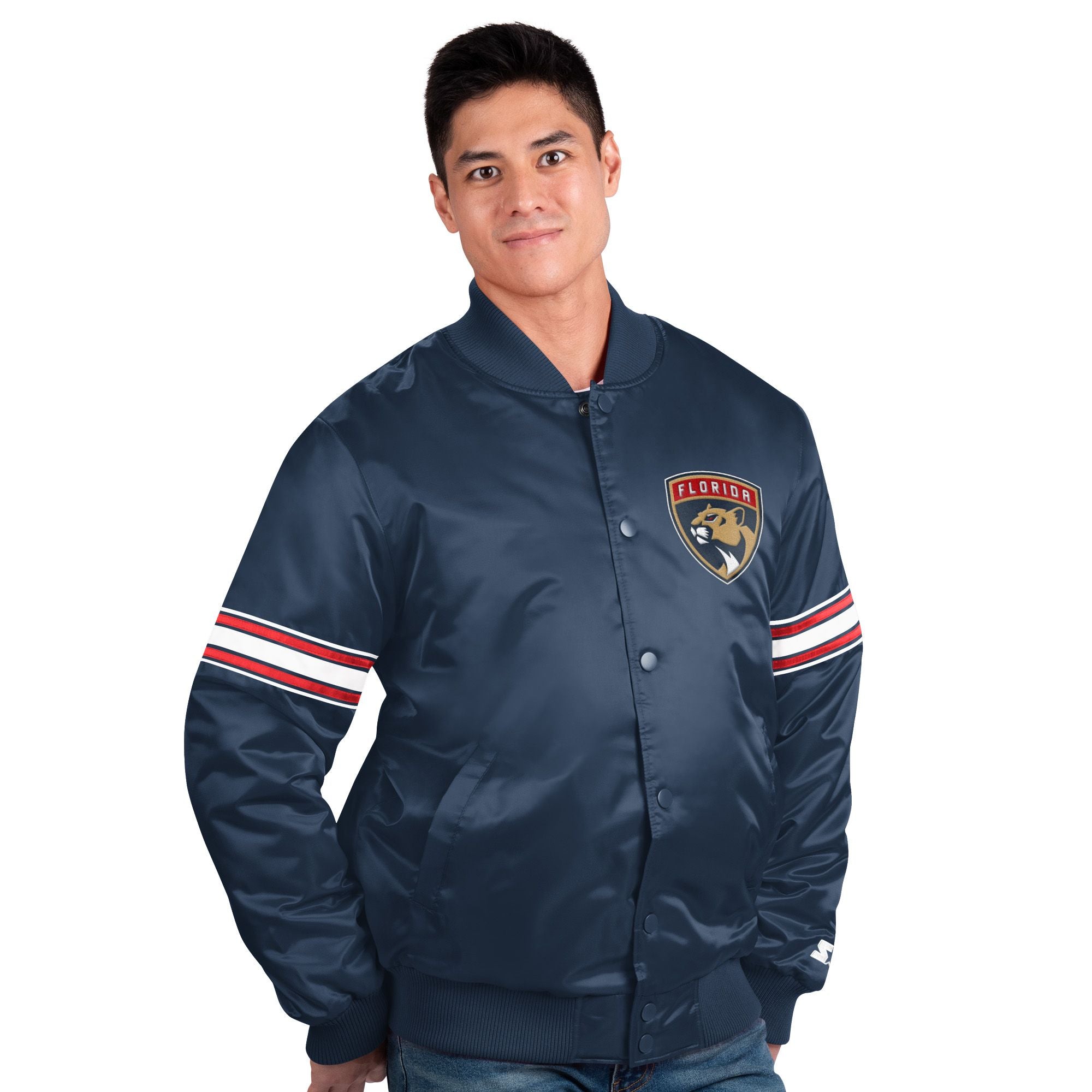 Florida Panthers Pick Roll Varsity Starter Jacket Navy
