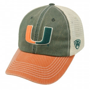 Miami Hurricanes Off Road Mesh Adjustable Snapback Hat - CanesWear at Miami FanWear Headwear Top of the World CanesWear at Miami FanWear