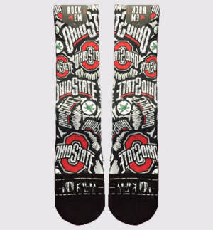 Ohio State Rock'em Stetch Logo Black Socks - CanesWear at Miami FanWear Footwear & Socks Rock'em CanesWear at Miami FanWear