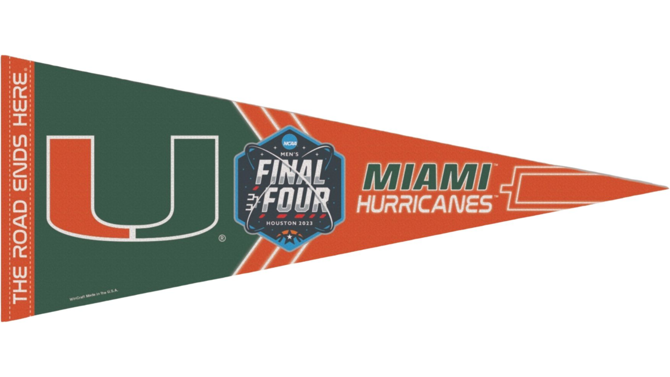 Miami Hurricanes Final Four Premium Roll Up Pennant