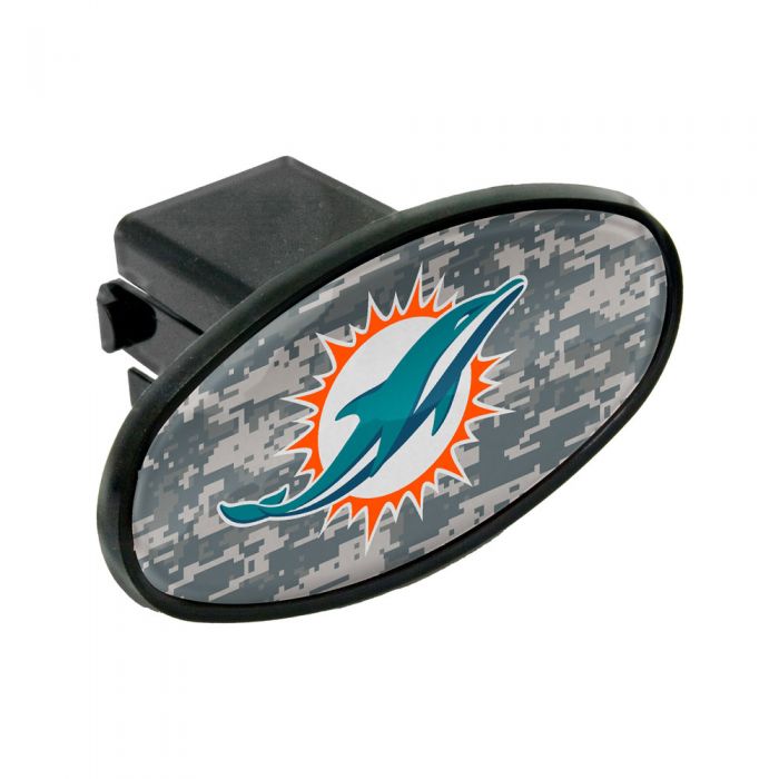 Miami Dolphins Plastic Oval Hitch Cover - Digi Camo