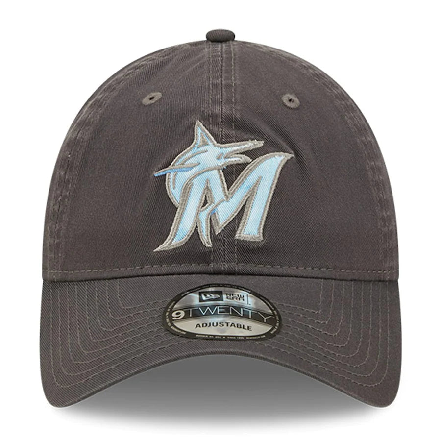 Miami Marlins New Era 2022 Father's Day 9Twenty Adjustable Hat - Graphite