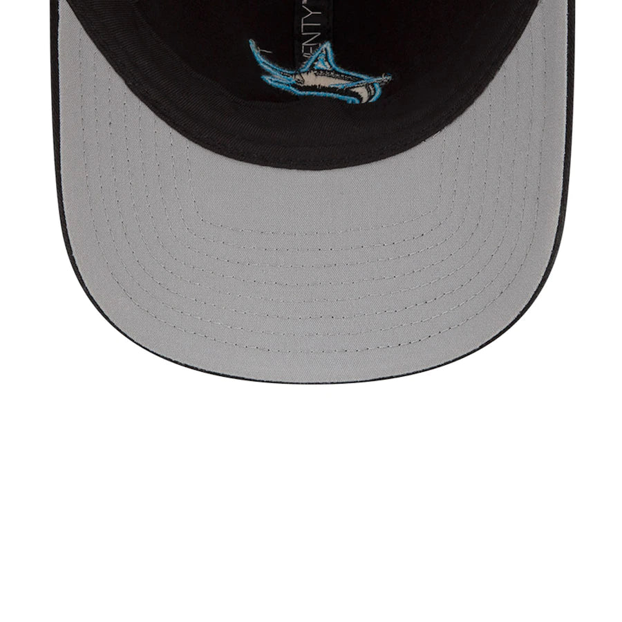 Miami Marlins Youth New Era 2022 Batting Practice 9TWENTY Adjustable Hat - Black