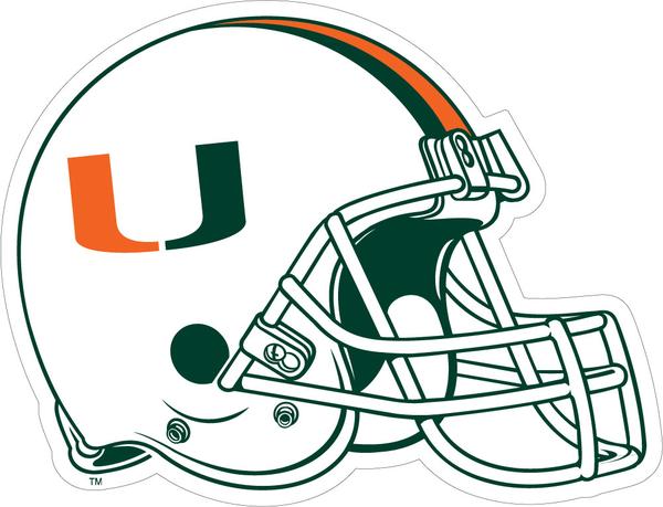 fade football helmet Miami Hurricanes Football Helmet Dizzler Decal