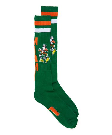 Miami Hurricanes Tube Sock - Green
