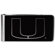 Miami Hurricanes Black and Silver Money Clip