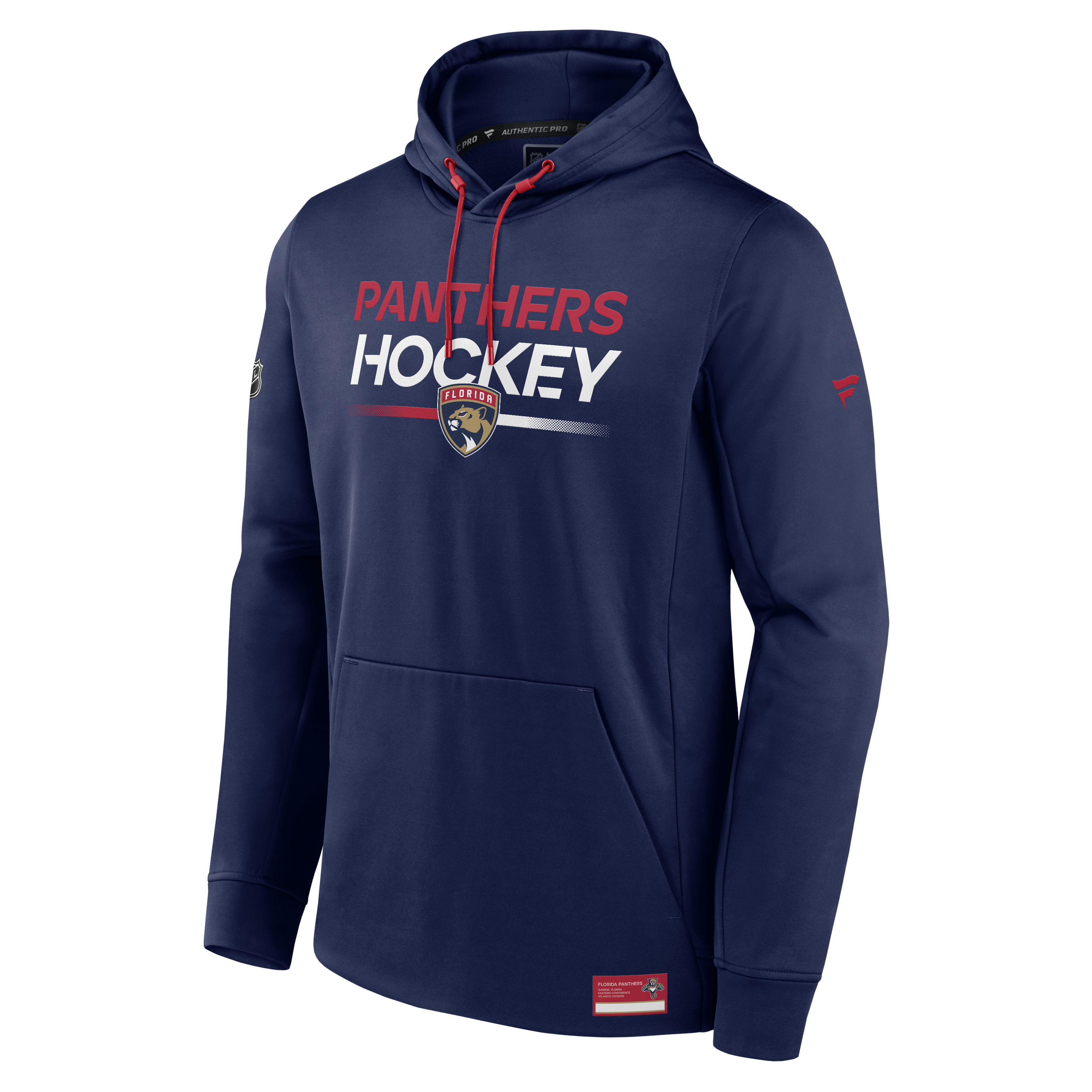 Florida Panthers Fanatics Branded Authentic Pro Hoodie Pullover Top - Navy