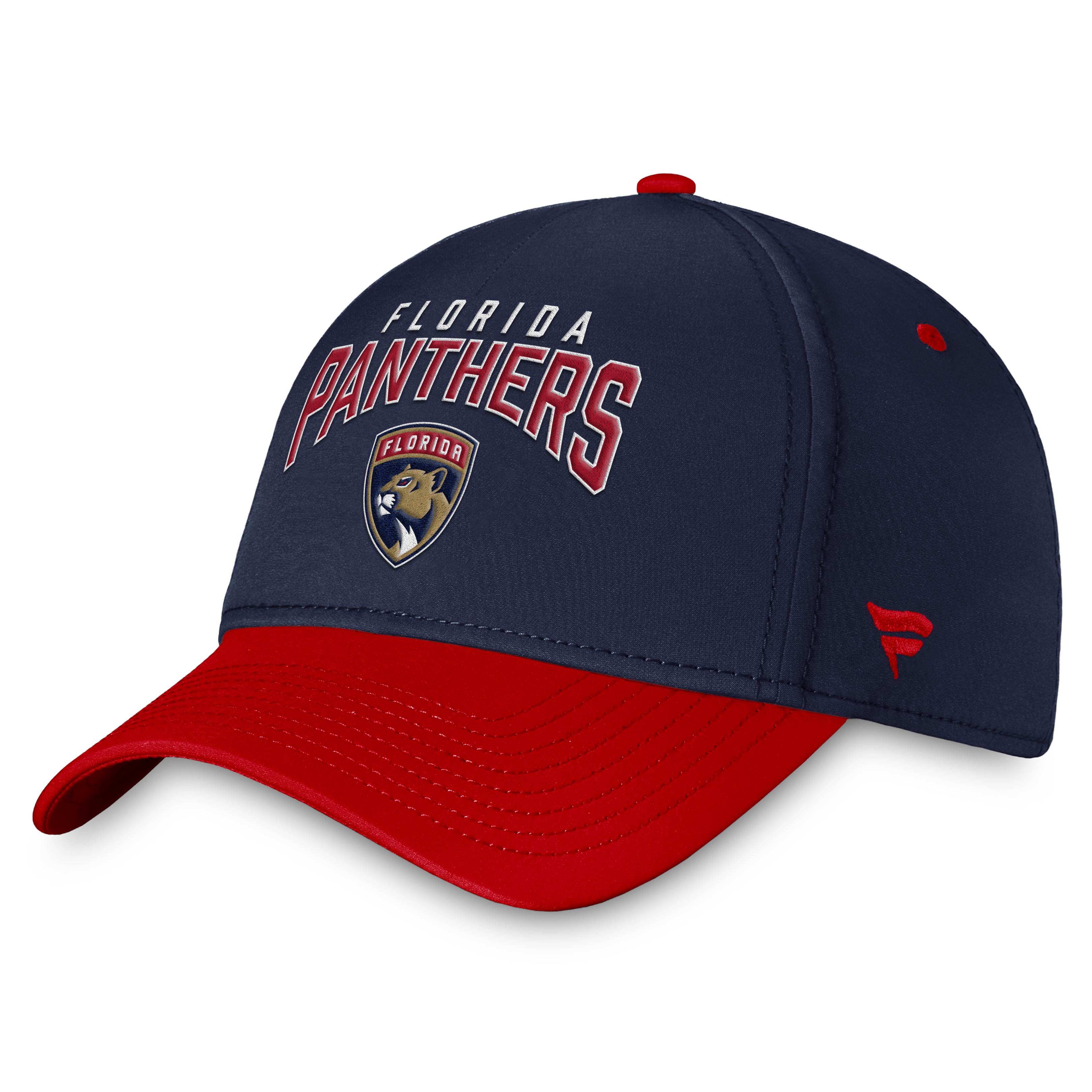 Florida Panthers Fanatics Fundamental Two Stretch Fit Hat - Navy/Red
