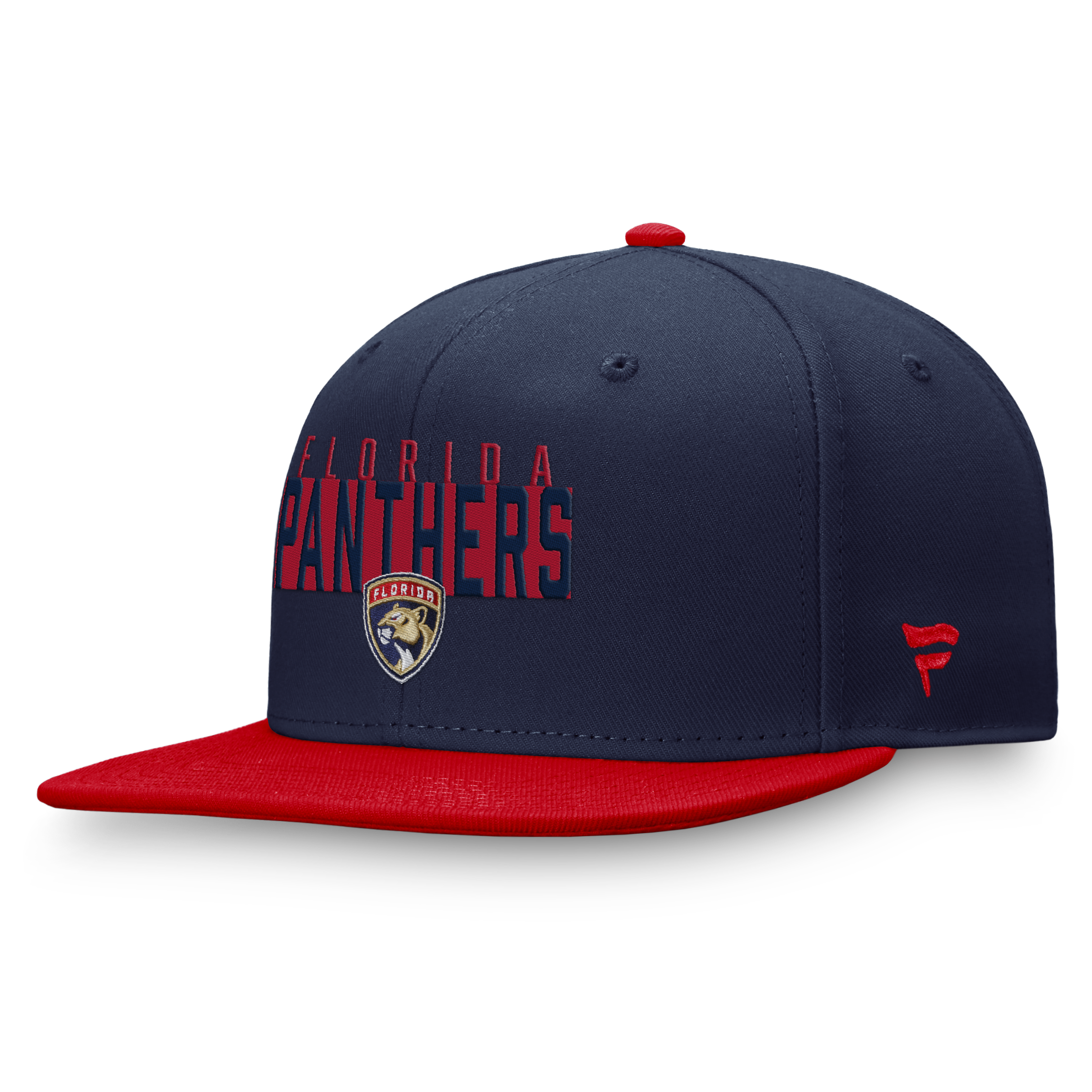 Florida Panthers Fanatics Bold Stencil Snapback Hat - Navy