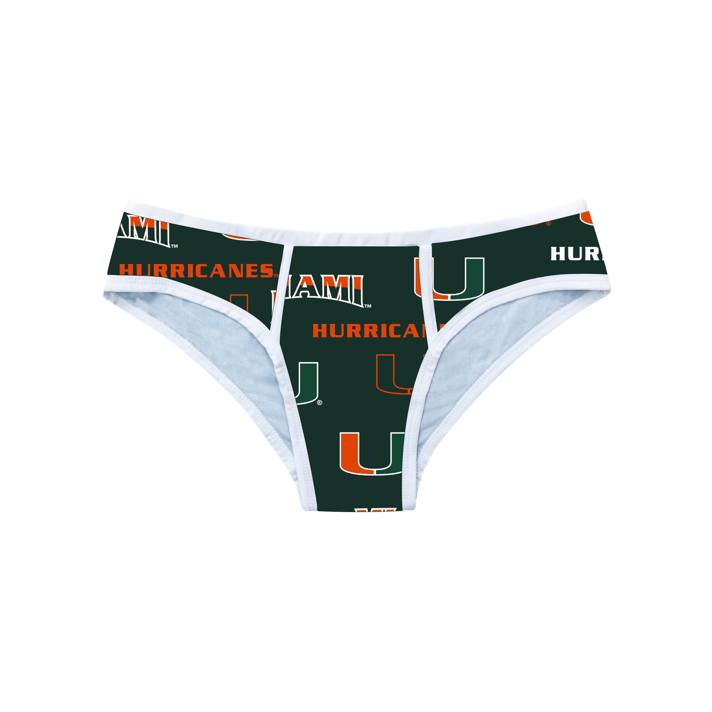 Miami Hurricanes Womens Breakthrough AOP Knit Panty - Green