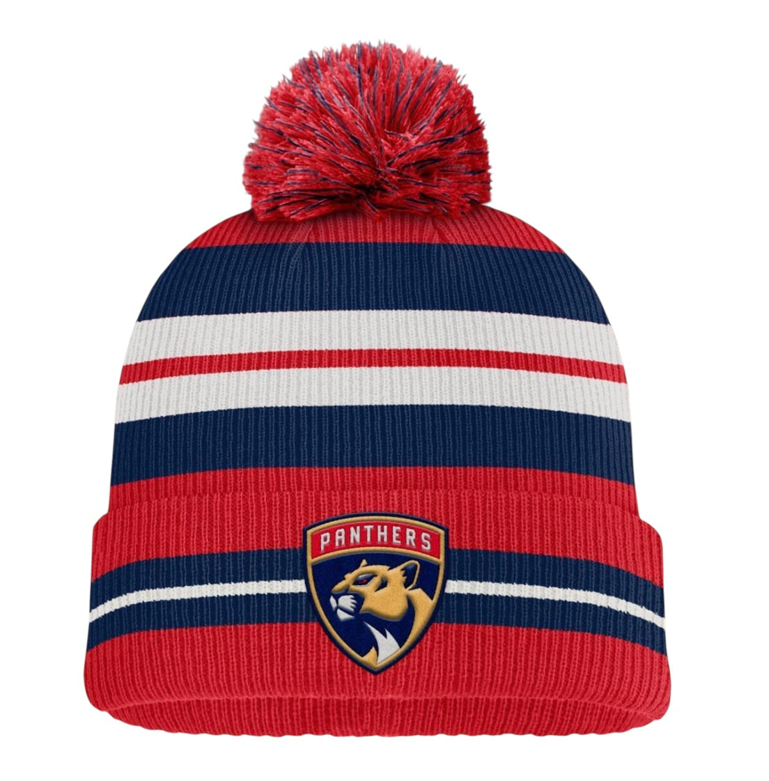 Florida Panthers Fanatics Dynasty & Decade Puff Cuffed Beanie - Navy/Red