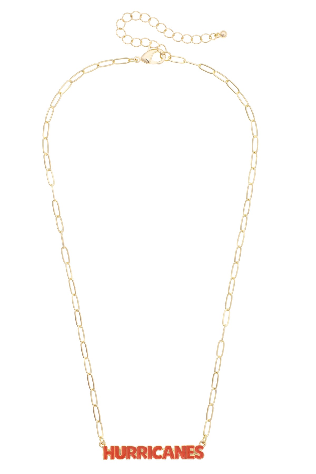 Miami Hurricanes Puffy Nameplate Necklace