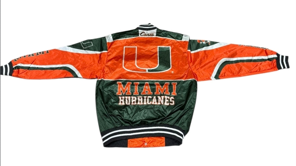 Miami Hurricanes Franchise Club Hyper Crush Satin Jacket