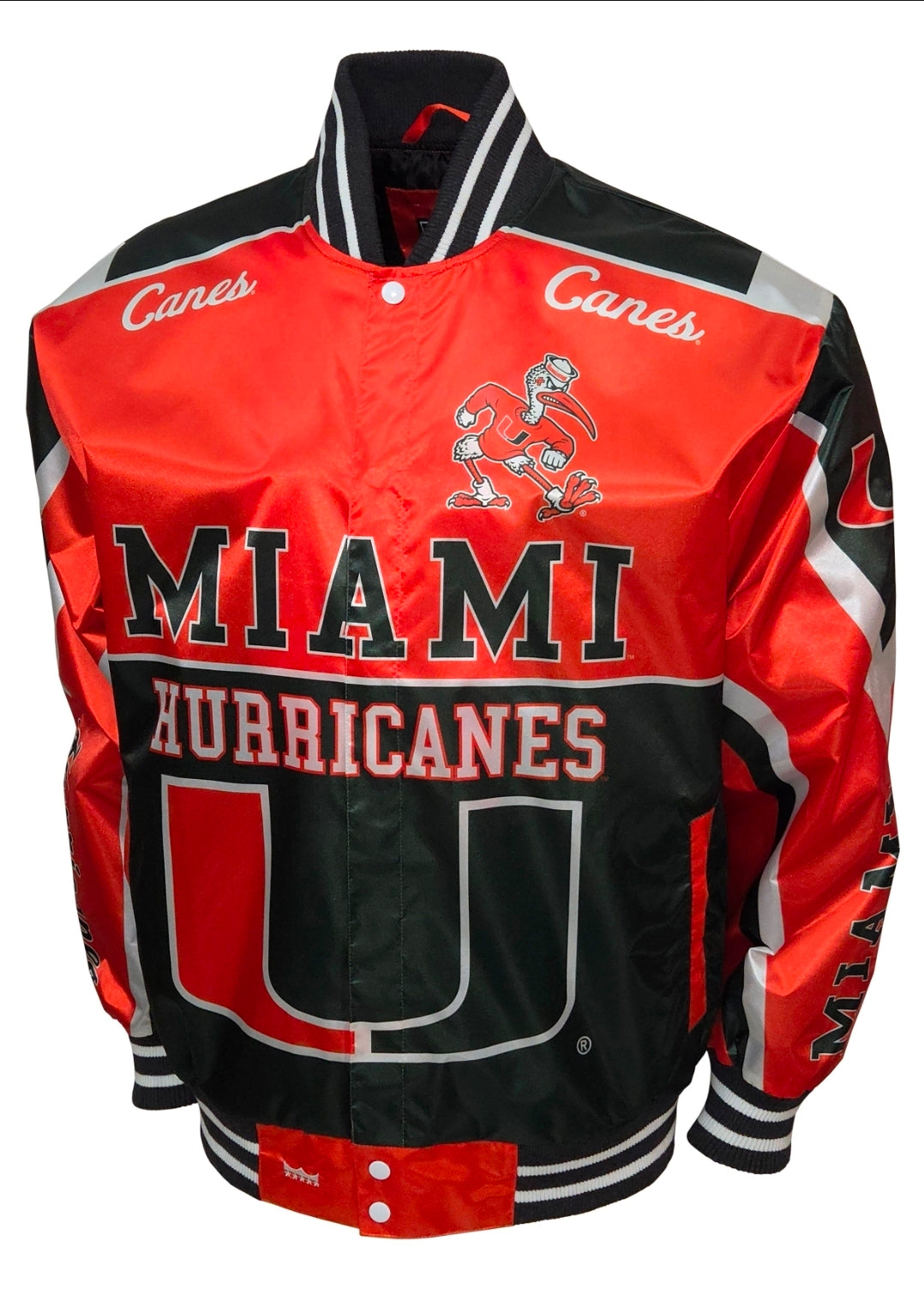 Miami Hurricanes Franchise Club Hyper Crush Satin Jacket