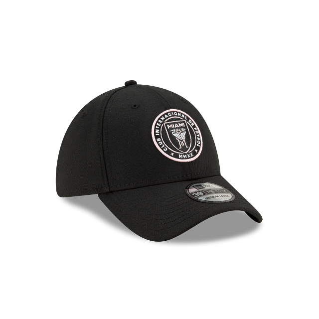 Inter Hat Inter Miami CF New Era 39Thirty Primary Logo Flex Fit Hat - Black