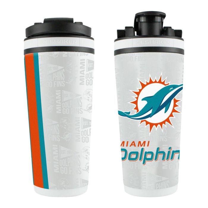 Miami Dolphins 26 OZ ELE Ice Shaker Cup - White