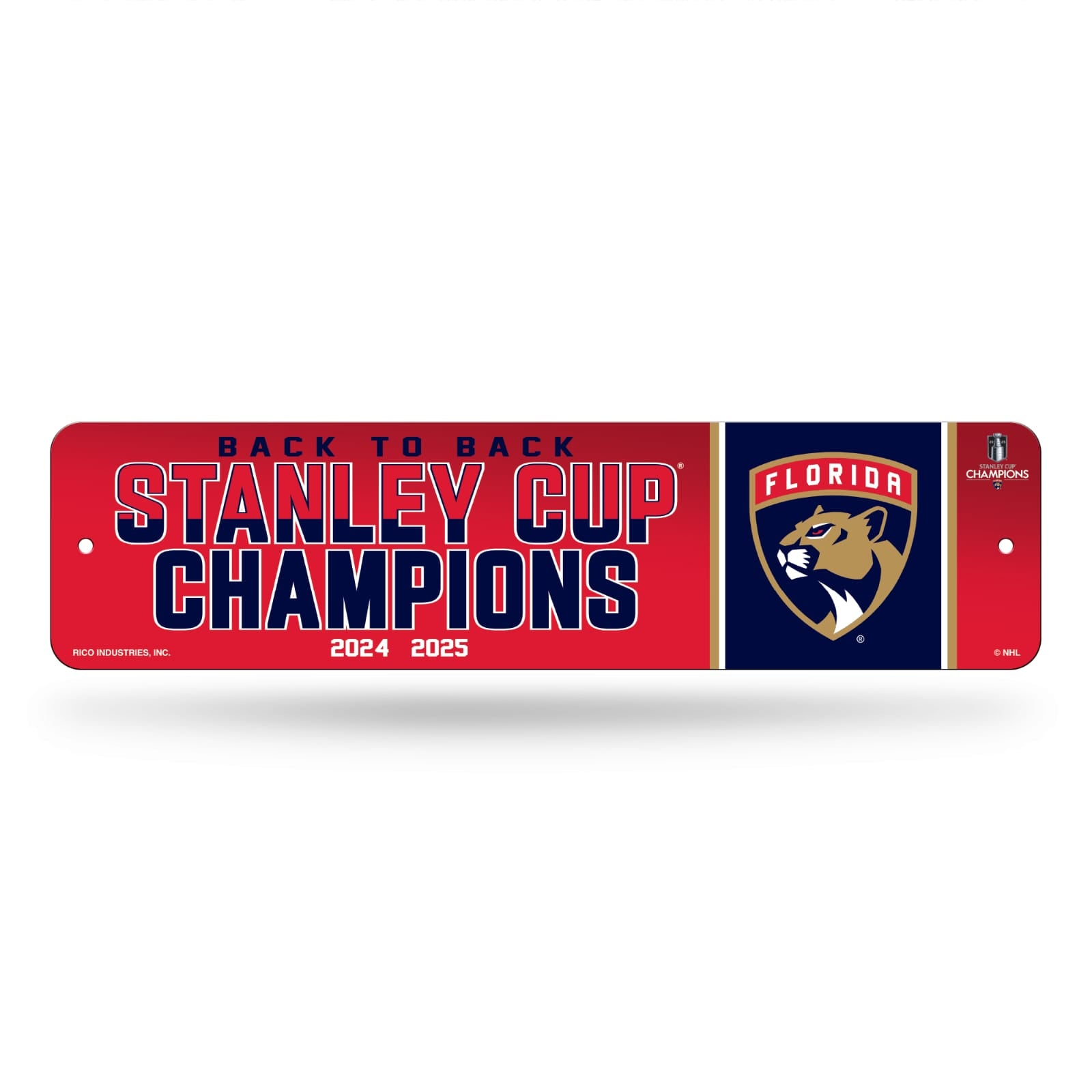 Pre-Order Florida Panthers 2025 Stanley Cup Champions Metal Street Sign