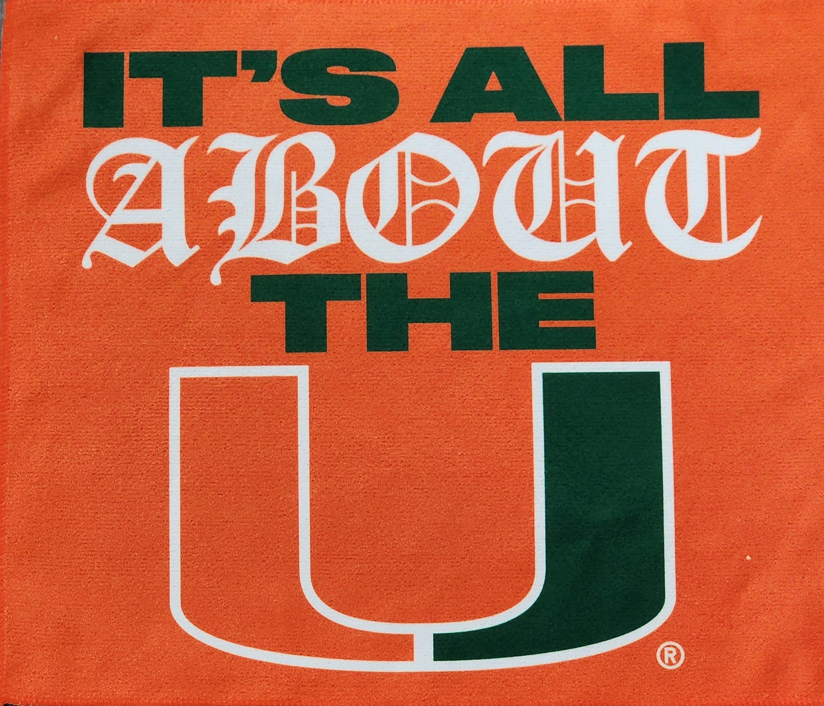 Miami Hurricanes It’s All Bout The U Rally Towel - Orange