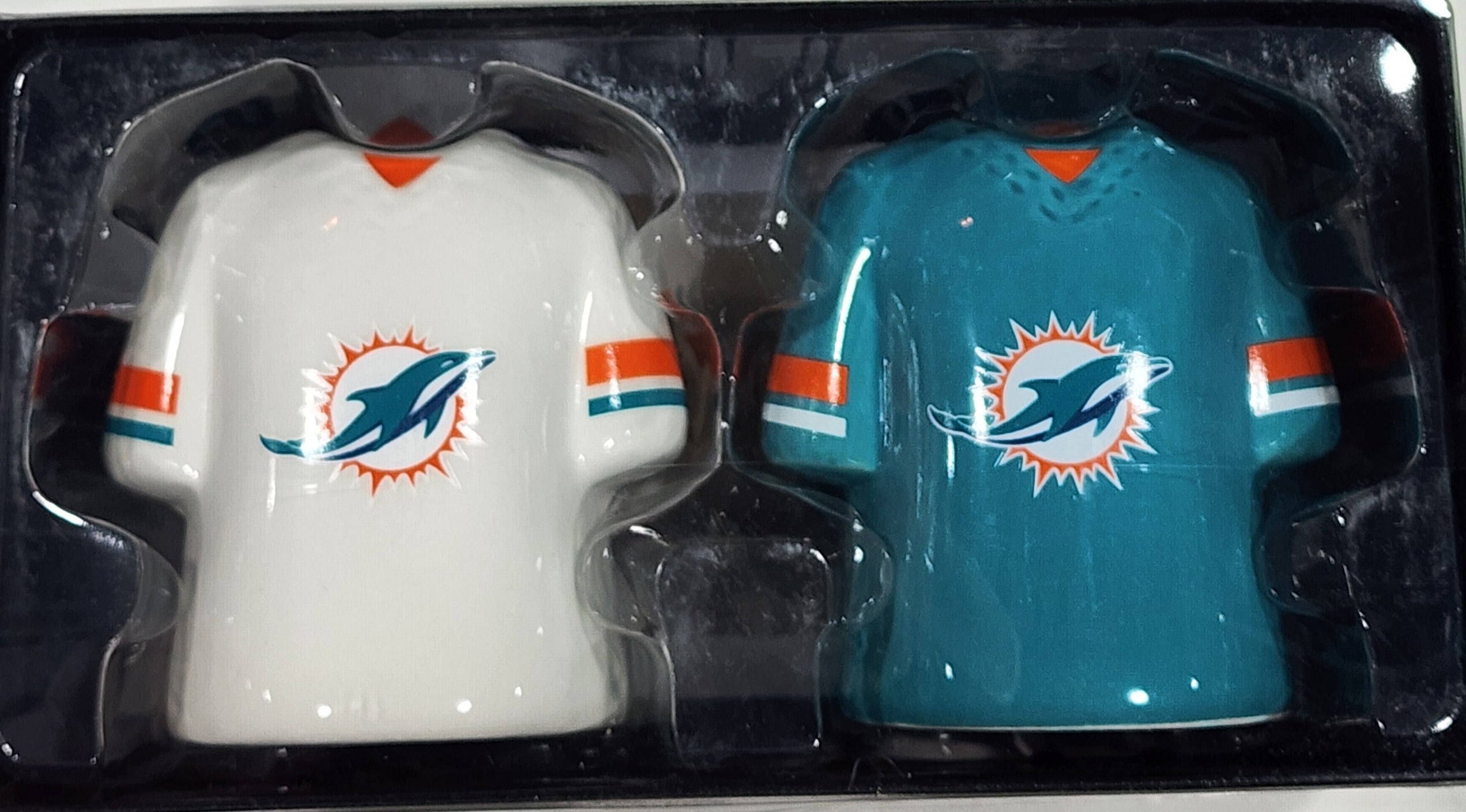 Miami Dolphins Salt and Pepper Jersey Shaped