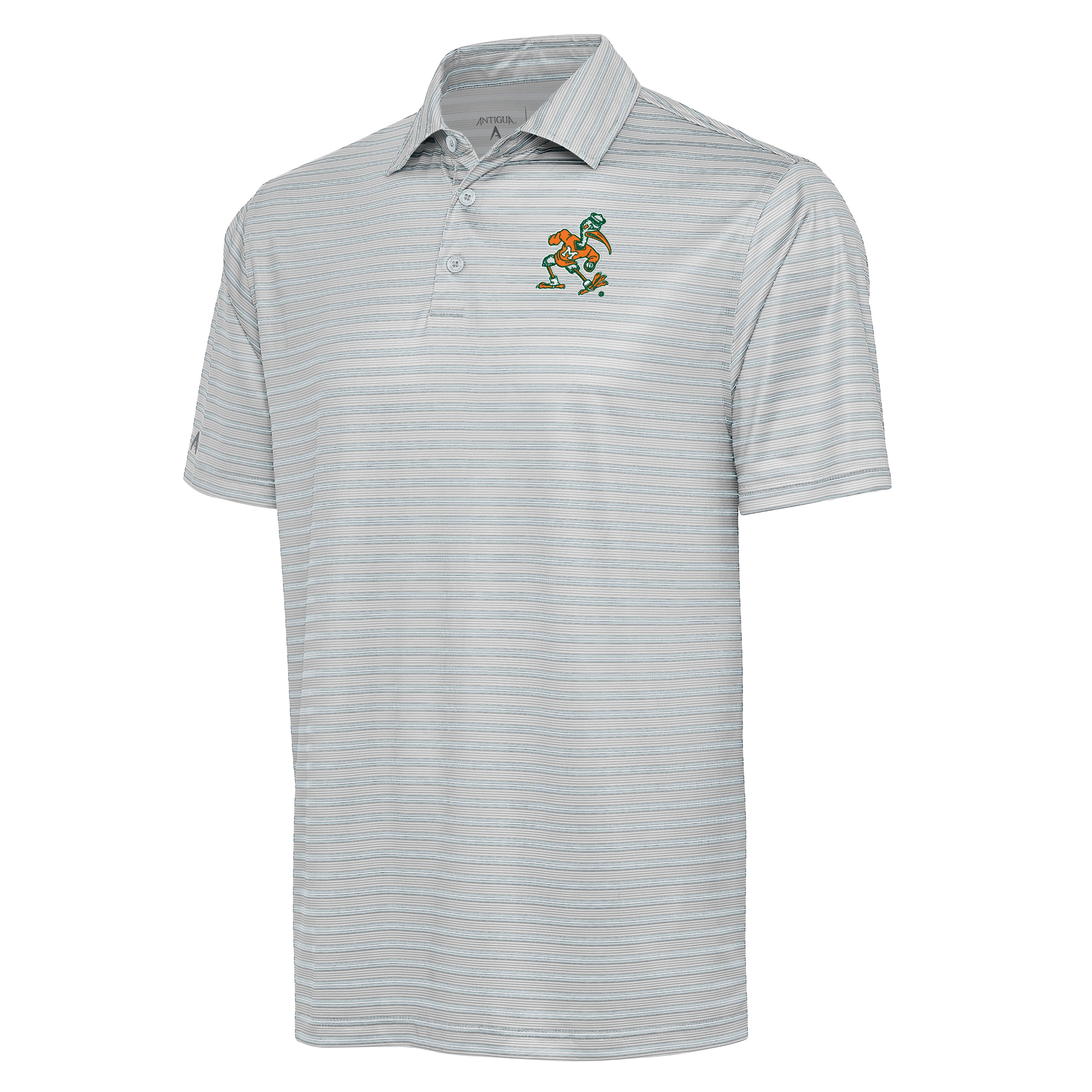 Miami Hurricanes Antigua Turn Sebastian Polo -  White / Skyscraper Multi