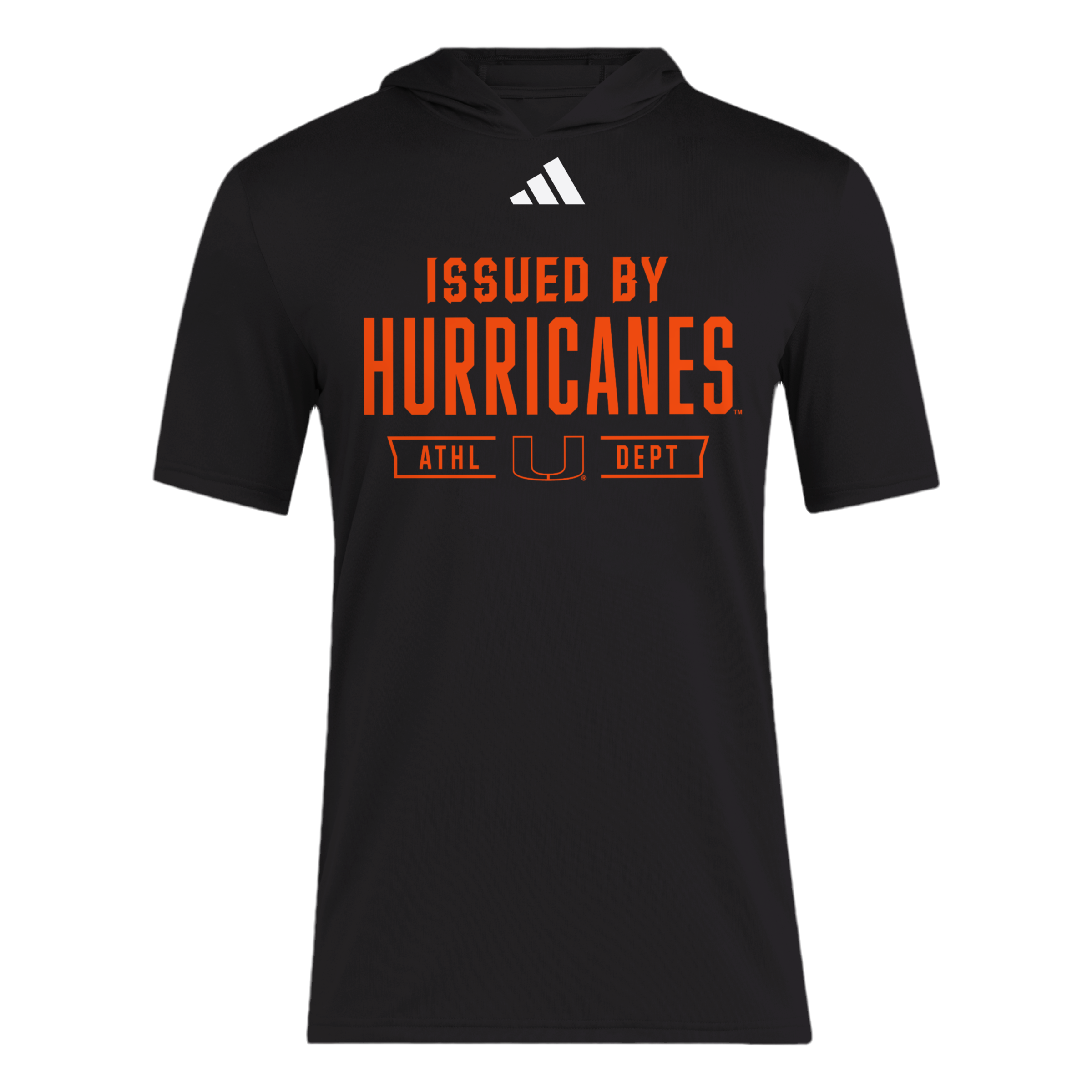 Miami Hurricanes adidas 2025 D4T Aeroready Performance Pregame Hoodie T-Shirt - Black