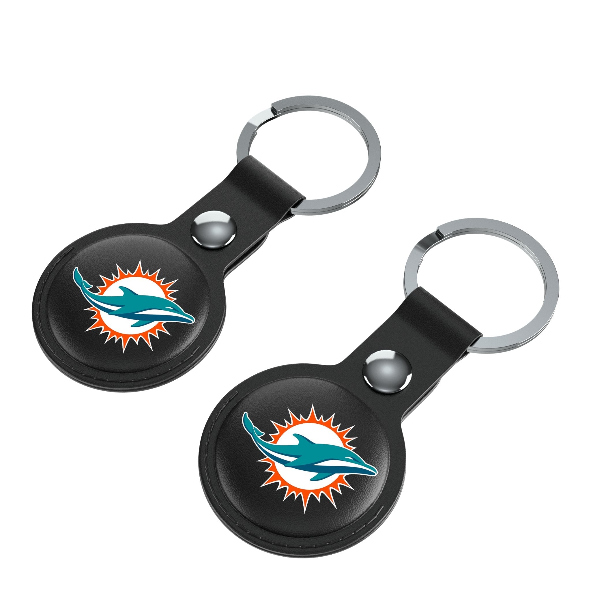 Miami Dolphins Insignia Black Airtag Holder 2-Pack