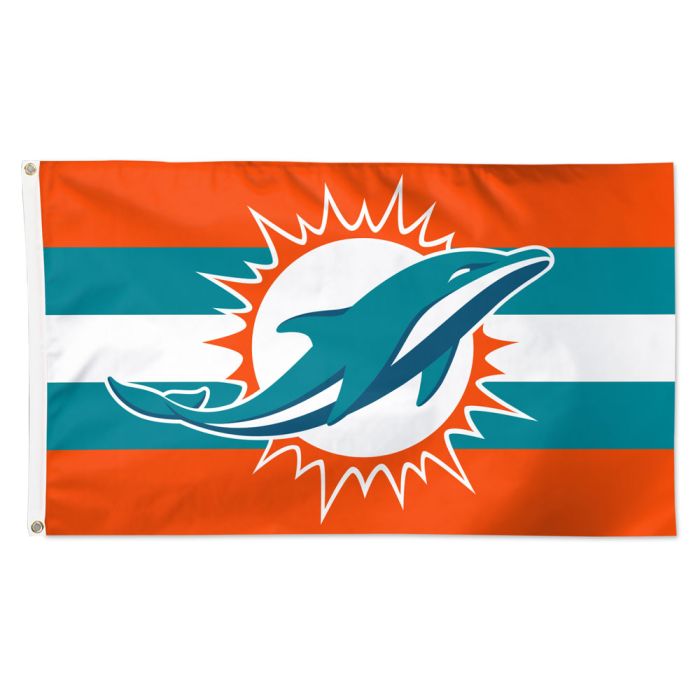 Miami Dolphins 3' x 5' Deluxe Color Rush w/Stripes Flag - Orange