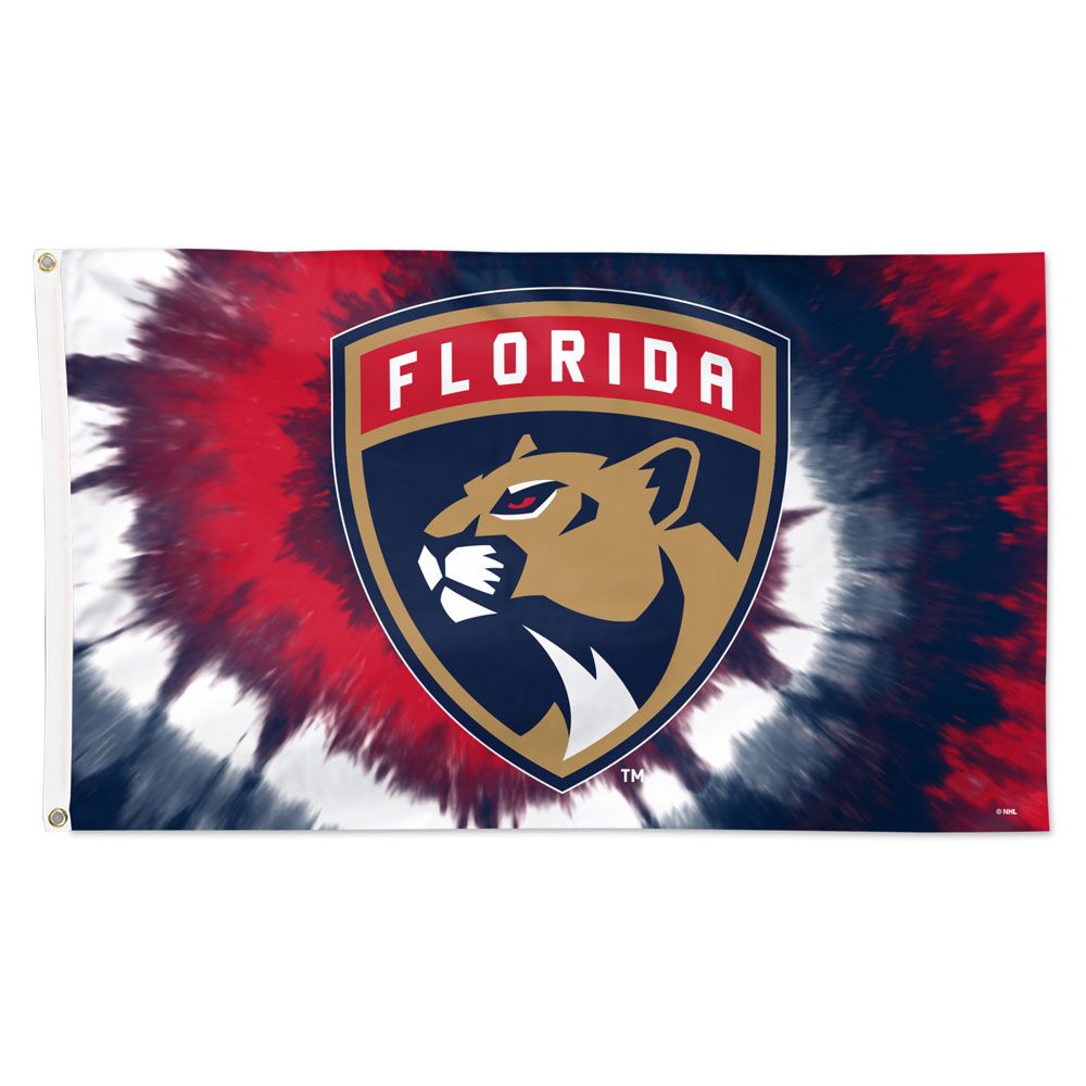Florida Panthers Tie-Dye Banner Flag 3' x 5' - Red/Blue