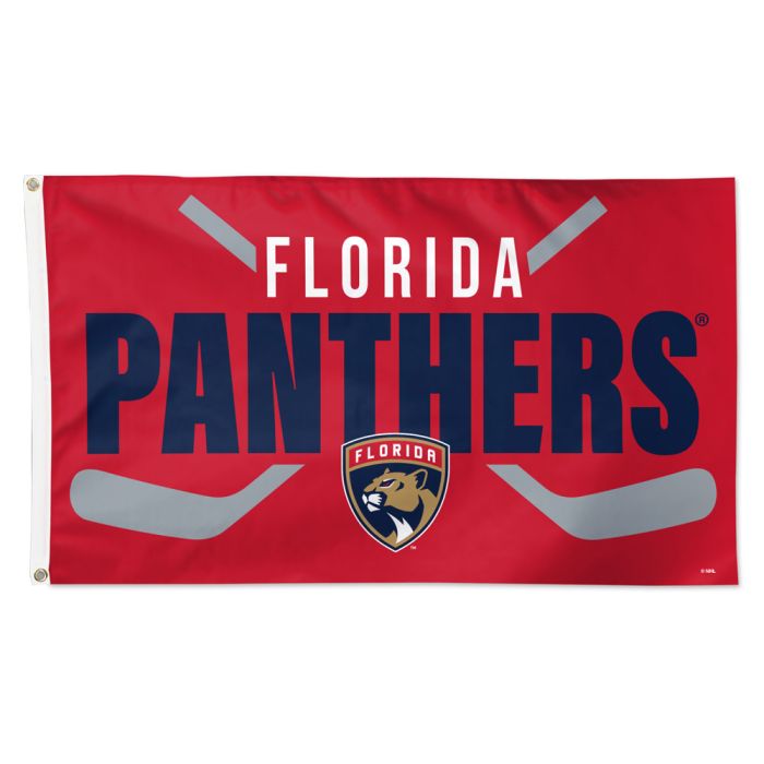 Florida Panthers Sticks Banner Flag 3' x 5' - Red