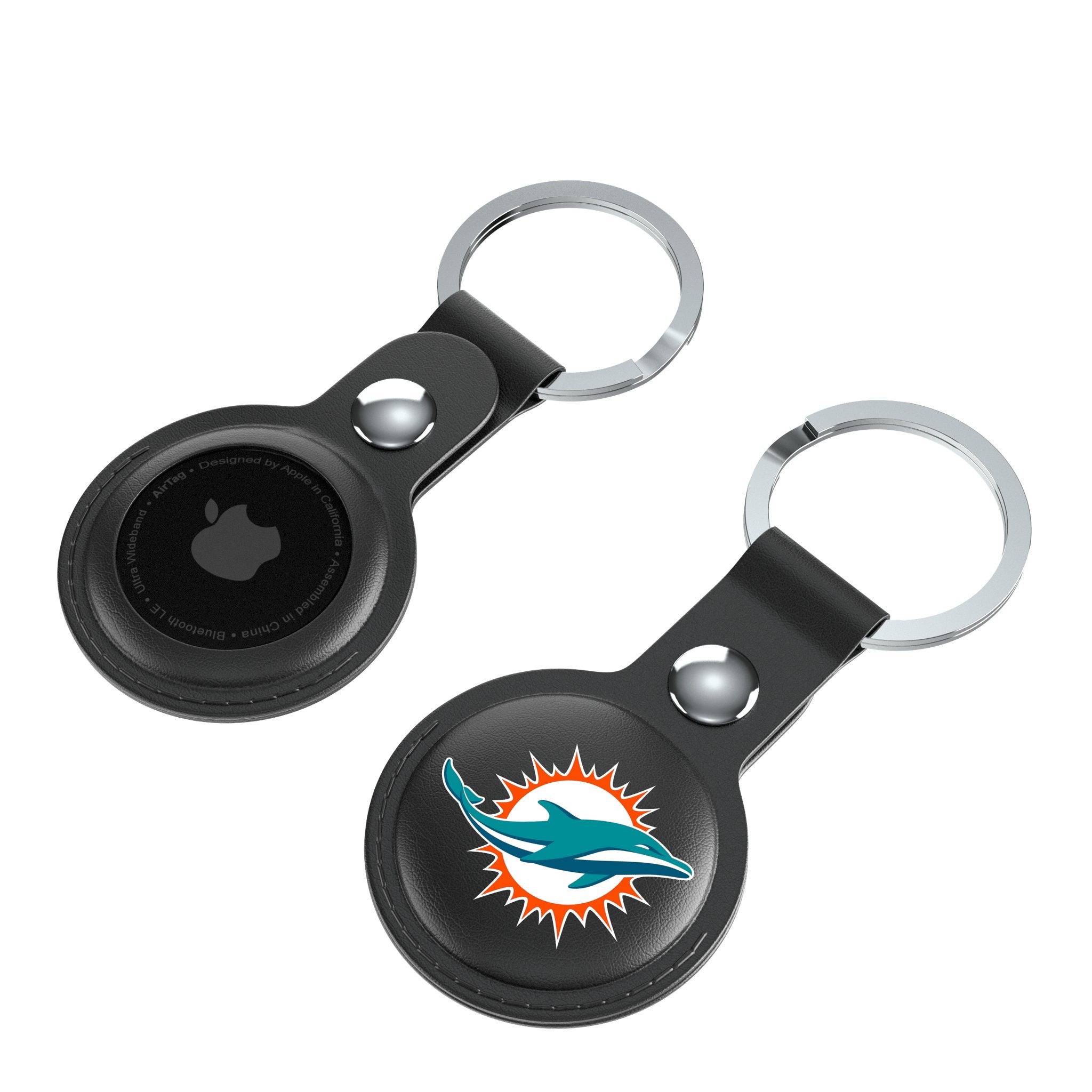Miami Dolphins Insignia Black Airtag Holder 2-Pack