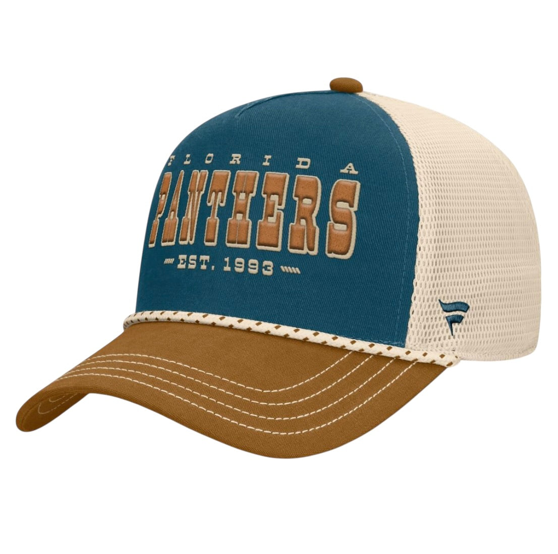 Florida Panthers Fanatics Southbound Adjustable Trucker Hat - Legblue/Brown/Cream