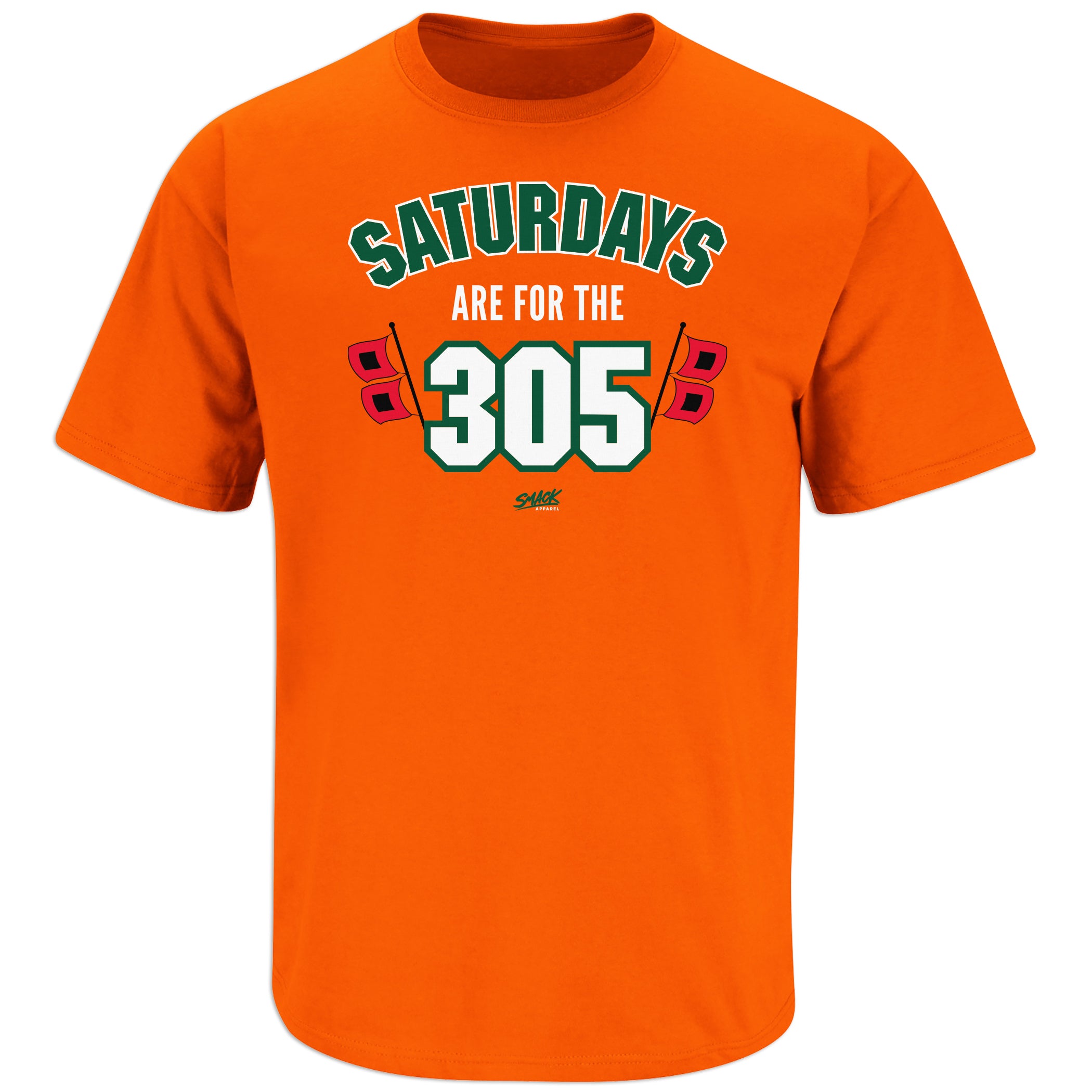 Miami Saturdays Are For The 305 T-Shirt - Orange
